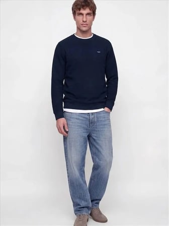 Jack & Jones Jprblualves Structure Crewneck Erkek Sweatshirt