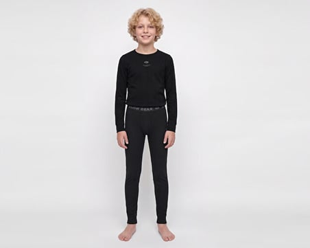 Jack Jones JACLESLEY SKI BASELAYER SET AW26 JNR Erkek Termal İçlik 12300651-BLACK Siyah