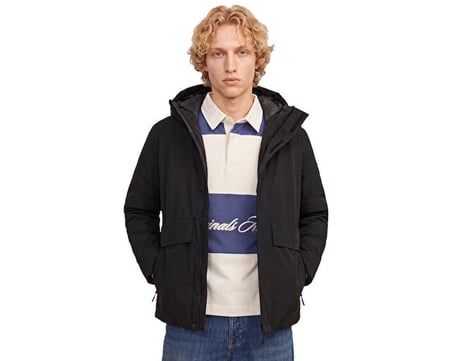 Jack Jones JPRBLAMOON JACKET AW26 Erkek Outdoor Montu 12301654-BLACK Siyah