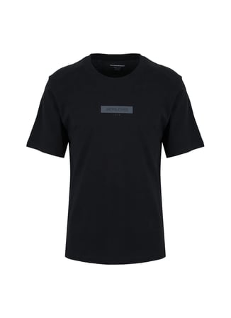 Jack & Jones Siyah Erkek Regular Fit T-Shirt 12307760 JORTOOK TEE CRW NECK BSS26