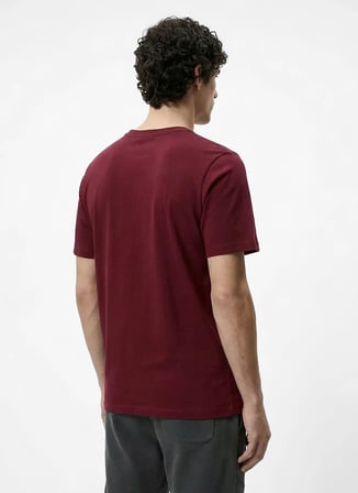 Jack & Jones Bordo Erkek Regular Fit Logo Baskılı T-Shirt 12307780 JCOTONE TEE CRW NECK BSS26