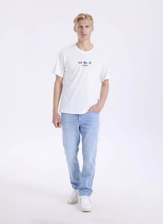 Ekru Erkek %100 Pamuk Regular Fit T-Shirt 12306243 JORDESTINATION TEE CRW S26