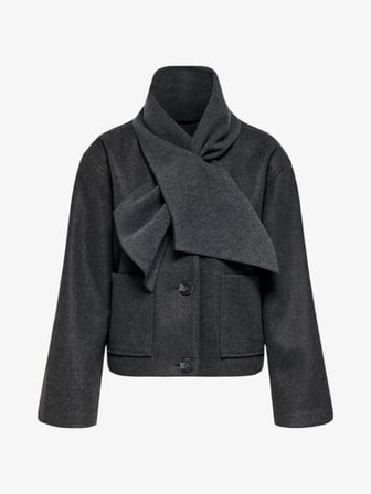 ONLCARRIE SCARF JACKET OTW Kadın Gri Ceket - 15382557