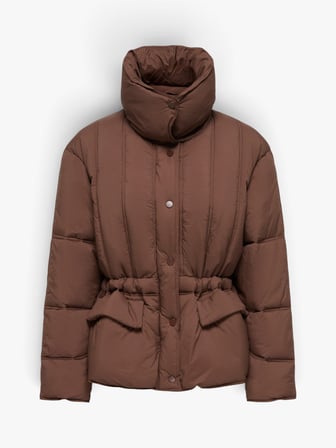 ONLELMA PUFF JACKET OTW Kadın Kahverengi Mont - 15373225