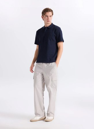 Jack & Jones Lacivert Erkek Regular Fit Zikzak Desenli Polo T-Shirt 12308294 JPRBLATRENTONJACQU POLOSMU