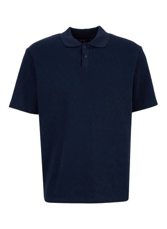 Jack & Jones Lacivert Erkek Regular Fit Zikzak Desenli Polo T-Shirt 12308294 JPRBLATRENTONJACQU POLOSMU