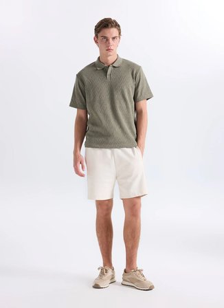 Jack & Jones Yeşil Erkek Regular Fit Zikzak Desenli Polo T-Shirt 12308294 JPRBLATRENTONJACQU POLOSMU