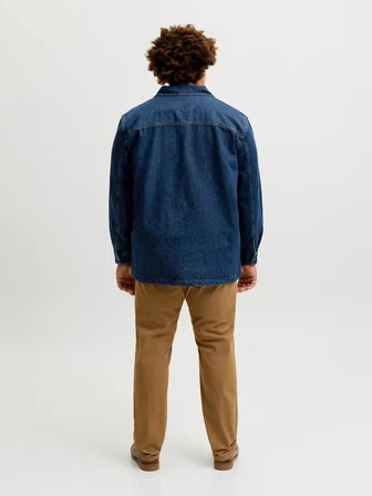 Jack Jones Bluderry Denim Owershırt Büyük Beden Erkek Jean Ceket 12308545