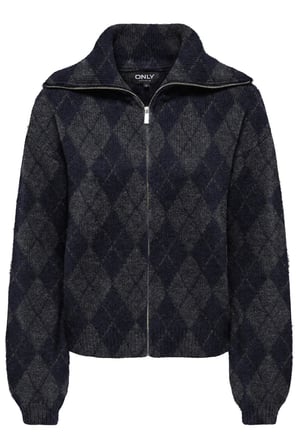 ONLMAROON LS ZIP COLLAR CARDIGAN KNT 