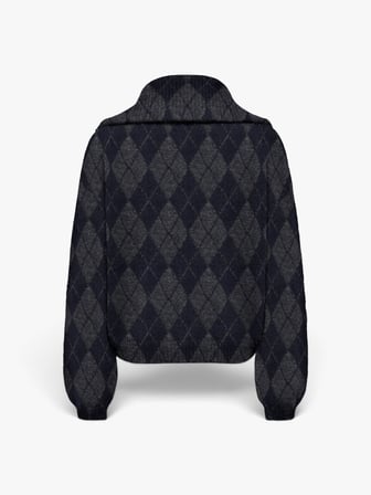 ONLMAROON LS ZIP COLLAR CARDIGAN KNT Kadın Mavi Hırka - 15358211
