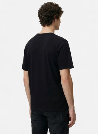 Jack & Jones Siyah Erkek Regular Fit Logo Baskılı T-Shirt 12306235 JORCLUB TEE SS CREW TRSS26