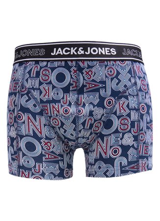 Jack & Jones Lacivert Erkek Boxer 12309117 JACLOGO MIX TRUNKS 3 PACK