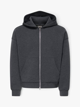 ONSGOYLE BOXY LS SCUBA ZIP HOODIE NOOS Erkek Gri Sweatshirt - 22035193