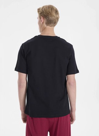 Jack & Jones Siyah Erkek Regular Fit Logo Baskılı T-Shirt 12307781 JORWILDLIFE TEE CREW BSS26