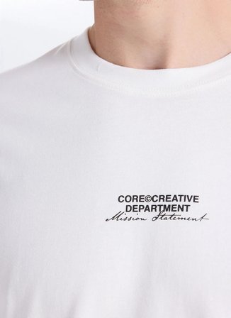 Jack & Jones Ekru Erkek Regular Fit Yazı Baskılı T-Shirt 12307786 JCOEVERYDAY TEE CREW BSS26