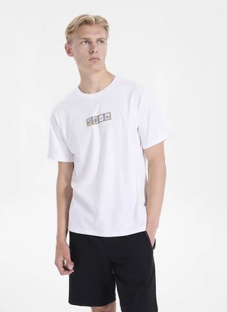 Jack & Jones Bej Erkek Regular Fit Pano Desen T-Shirt 12306234 JORSCENE TEE SS CREW BSS26