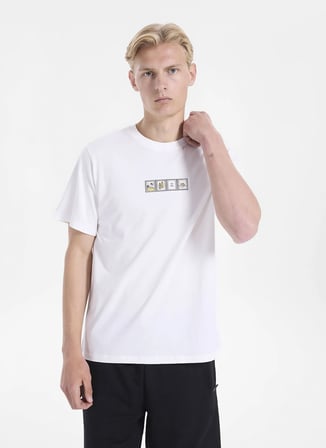 Jack & Jones Bej Erkek Regular Fit Pano Desen T-Shirt 12306234 JORSCENE TEE SS CREW BSS26