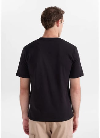 Jack & Jones Siyah Erkek Regular Fit Logo Baskılı T-Shirt 12307677 JPRBLURANGER TEECREW BSS26