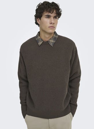 Only & Sons Kazak, L, Kahve