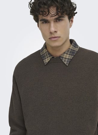 Only & Sons Kazak, L, Kahve