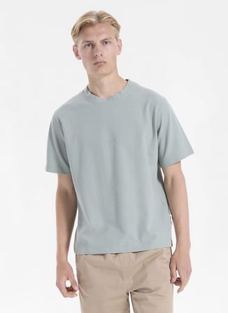 Jack & Jones Yeşil Erkek Regular Fit Logo Baskılı T-Shirt 12273217 JCOTARMAC FABRIC TEE CREW