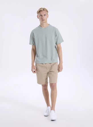 Jack & Jones Yeşil Erkek Regular Fit Logo Baskılı T-Shirt 12273217 JCOTARMAC FABRIC TEE CREW