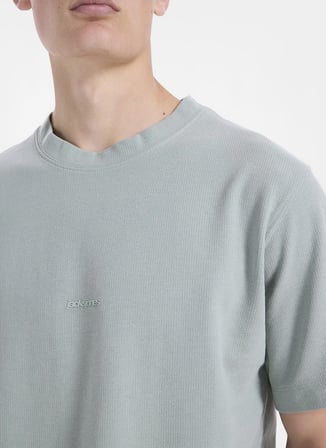 Jack & Jones Yeşil Erkek Regular Fit Logo Baskılı T-Shirt 12273217 JCOTARMAC FABRIC TEE CREW