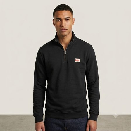 Only & Sons Erkek ONSDAWSON REG LS HALF SWEATSHİRT SİYAH- 22039036 