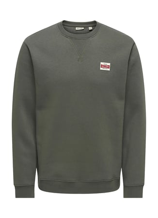 Only & Sons Yeşil Erkek O Yaka Baskılı Sweatshirt 22033193 ONSDAWSON REG CREW WW VD