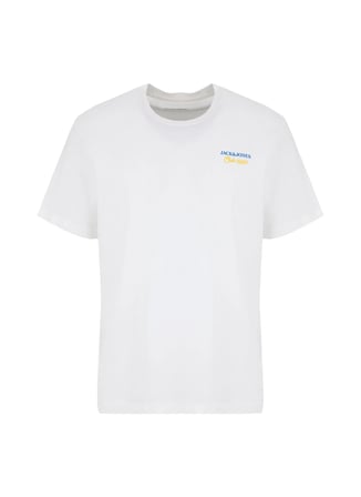 Jack & Jones Ekru Erkek Regular Fit Logo Baskılı T-Shirt 12306235 JORCLUB TEE SS CREW TRSS26