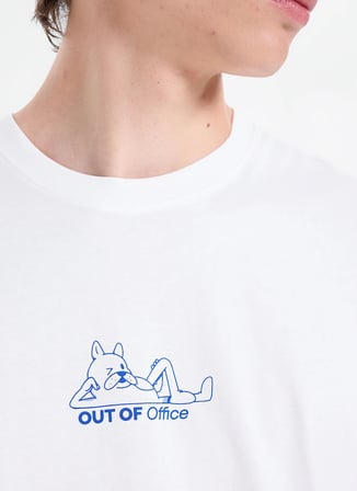 Jack & Jones Beyaz Erkek Regular Fit T-Shirt 12307700 JORFOCUS TEE SS CREW BSS26