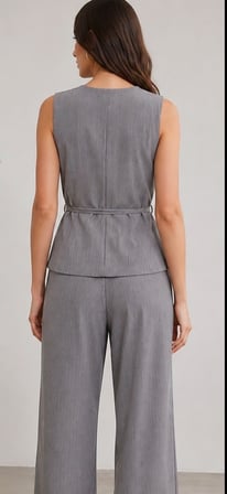 ONLY KADIN ONLNIVA S/L BELT GRİ YELEK - 15376495