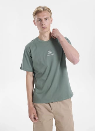 Jack & Jones Yeşil Erkek Regular Fit Logo Baskılı T-Shirt 12307781 JORWILDLIFE TEE CREW BSS26