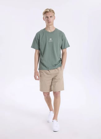 Jack & Jones Yeşil Erkek Regular Fit Logo Baskılı T-Shirt 12307781 JORWILDLIFE TEE CREW BSS26
