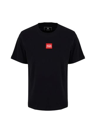 Jack & Jones Siyah Erkek Regular Fit Logo Baskılı T-Shirt 12307761 JPRBLUEJOEY TEE CREW BSS26
