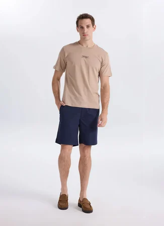 Jack & Jones Bej Erkek Regular Fit Yazı Baskılı T-Shirt 12307786 JCOEVERYDAY TEE CREW BSS26