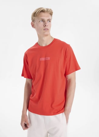 Jack & Jones Kırmızı Erkek Regular Fit Logo Baskılı T-Shirt 12307760 JORTOOK TEE CRW NECK BSS26