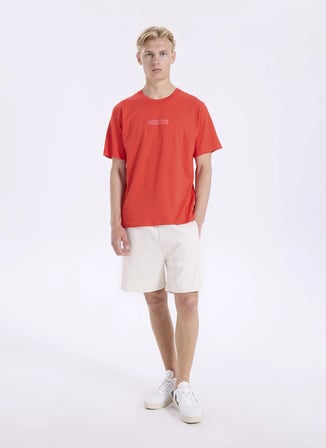 Jack & Jones Kırmızı Erkek Regular Fit Logo Baskılı T-Shirt 12307760 JORTOOK TEE CRW NECK BSS26