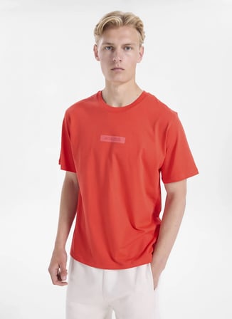 Jack & Jones Kırmızı Erkek Regular Fit Logo Baskılı T-Shirt 12307760 JORTOOK TEE CRW NECK BSS26