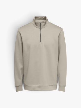 ONSLUCA LIFE REG LS HALFZIP SWEAT Erkek Gri Sweatshirt - 22037612