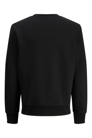 Jack & Jones Erkek Jjpan Bisiklet Yaka Logo Detaylı Sweatshirt 12310759 Siyah