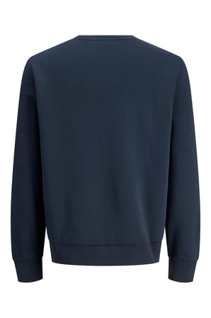 Jack & Jones Erkek Jjpan Bisiklet Yaka Logo Detaylı Sweatshirt 12310759 Lacivert