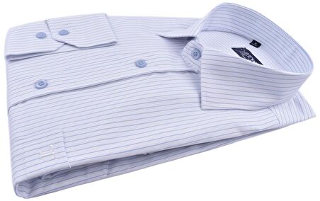 TWN-212 REGULAR ÇİZGİLİ GÖMLEK /MAVİ/XXL