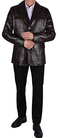 RTL-2403 DERİ CEKET /KAHVERENGİ/M