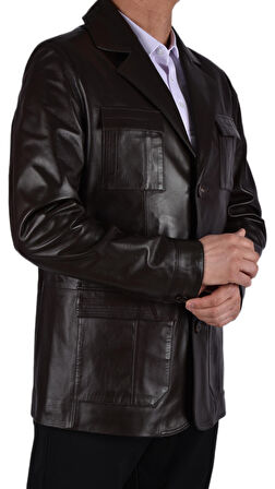 RTL-2403 DERİ CEKET /KAHVERENGİ/M