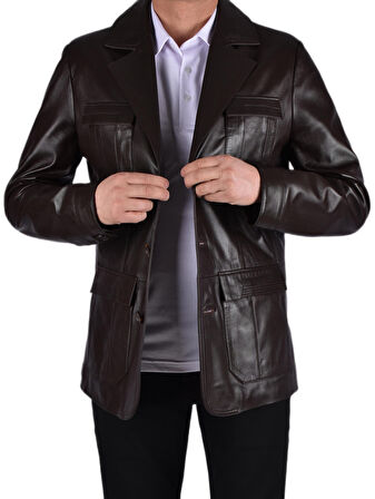 RTL-2403 DERİ CEKET /KAHVERENGİ/M