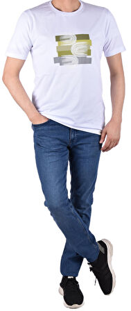RYM-8010 BİSİKLET YAKA TİŞÖRT/BEYAZ/M
