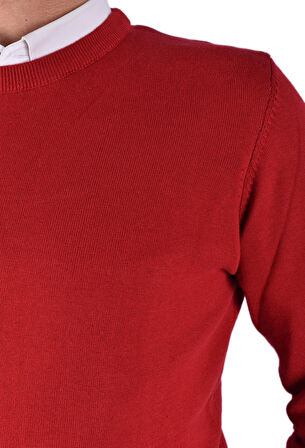RYM-22920 BİSİKLET YAKA KAZAK/KIRMIZI/2XL