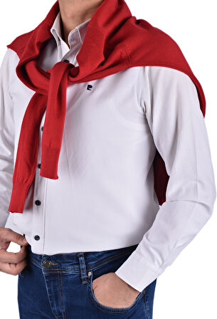 RYM-22920 BİSİKLET YAKA KAZAK/KIRMIZI/2XL
