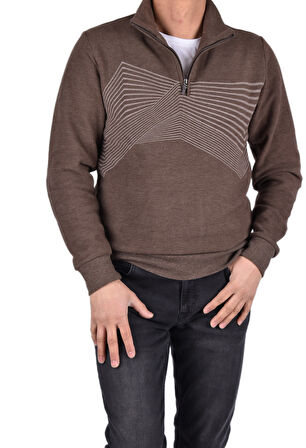 BRG-95001 YARIM FERMUARLI KAZAK/VİZON/2XL